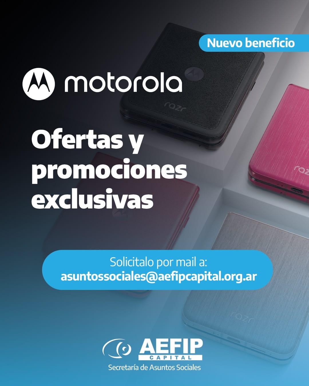 Motorola: ofertas y promociones exclusivas para afiliados de AEFIP Capital