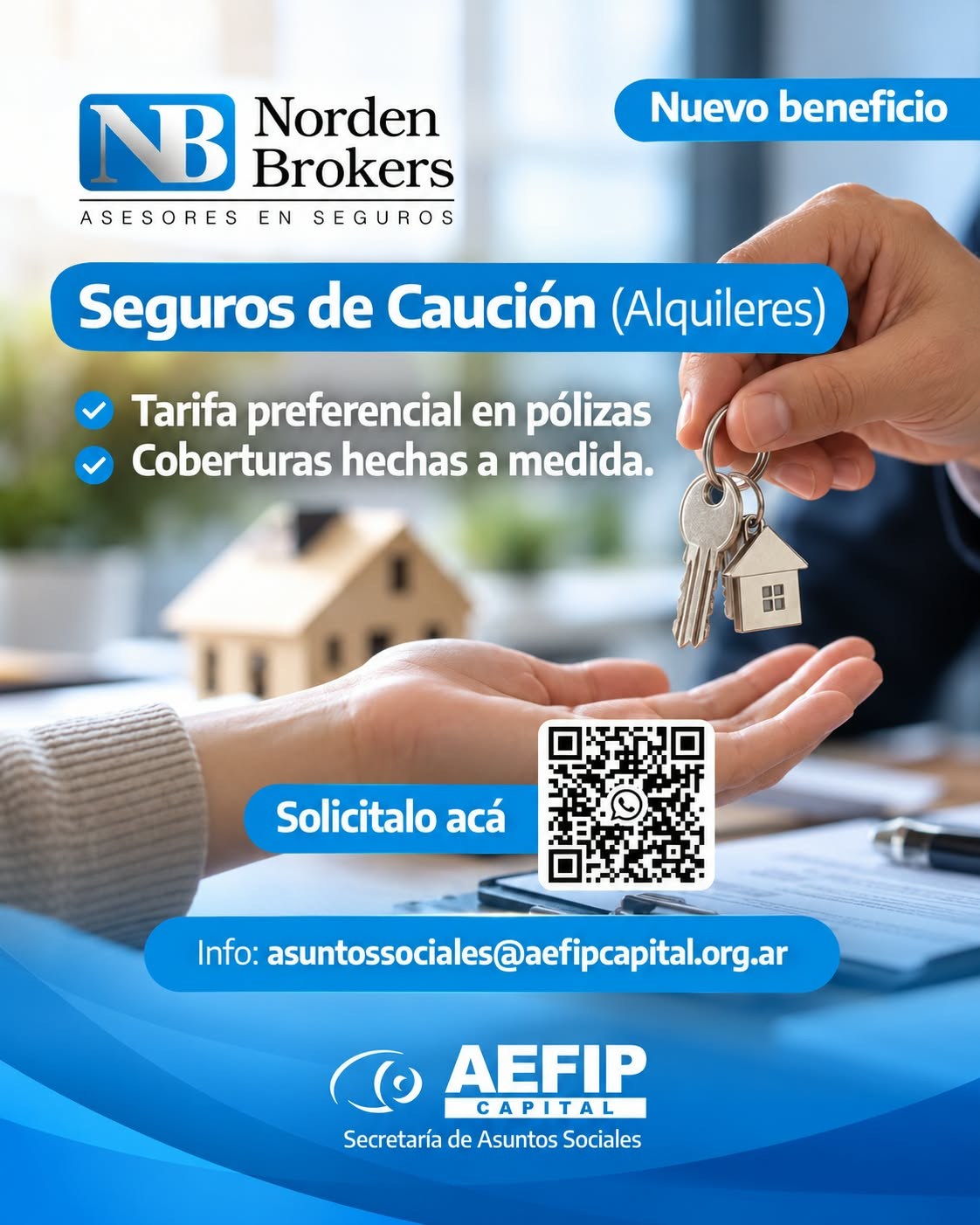 Seguros de caución para alquileres: tarifa preferencial para afiliados de AEFIP Capital